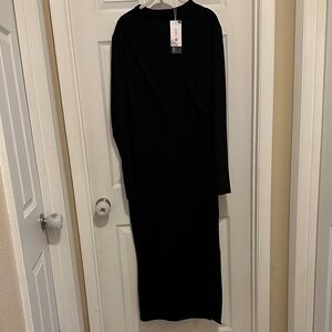 NWT, Elegant Long Sleeve Black Dress